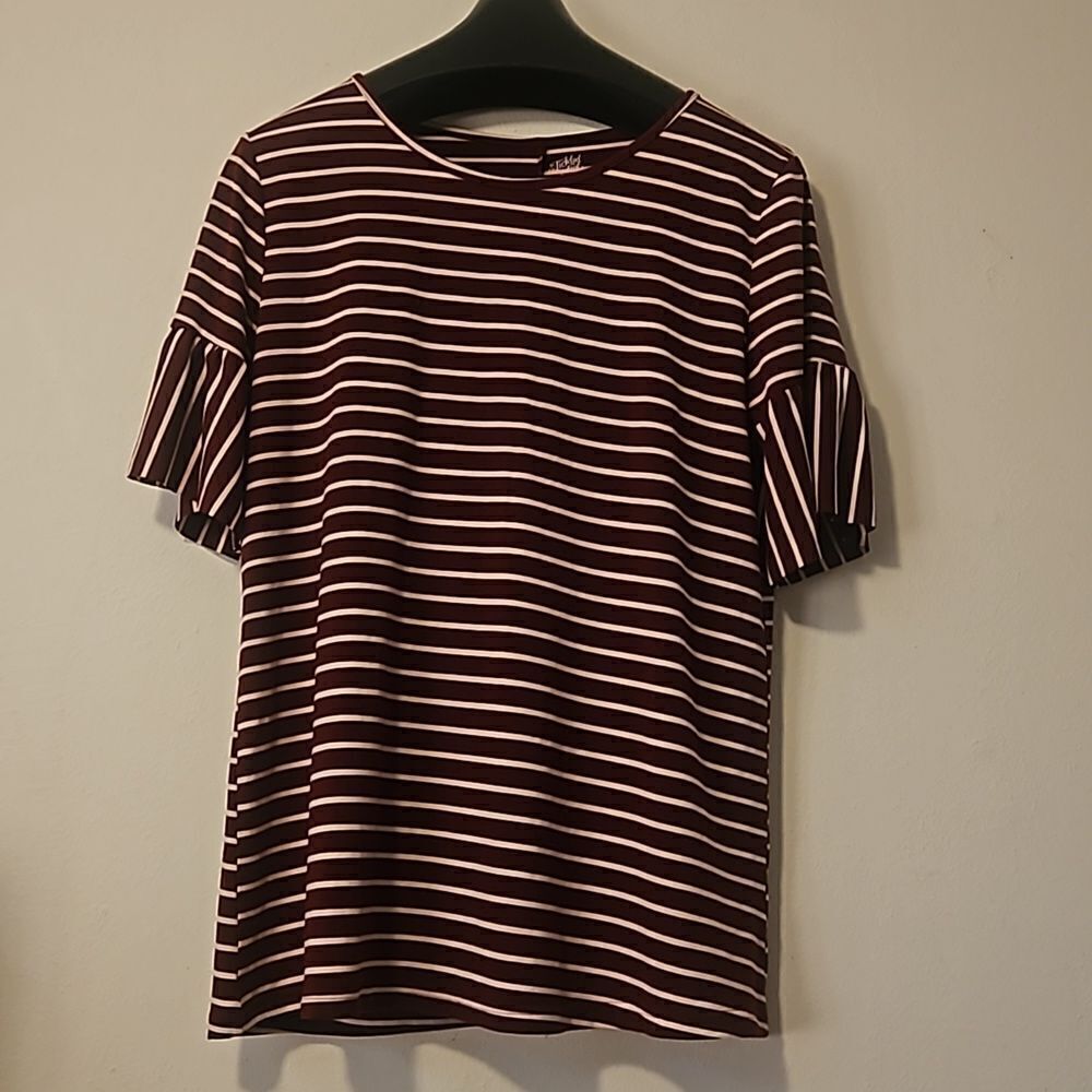 Tickled teals woman top XL
